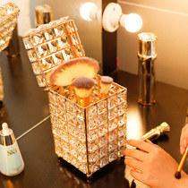 European makeup brush storage tube Crystal paper towel light luxury paper drawing box brush barrel eyebrow comb cosmetics storage box