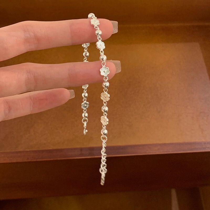 New Chinese-Style Super Fairy-Like Peach Blossom Bracelet for Women, 2025 New Model, Small Floral Design, Friendship Bracelet Gift
