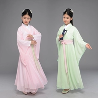 Cô gái Hanfu trang phục trẻ em guzheng trang phục sân khấu mặc mô hình tươi mới và thanh lịch cổ tích mới của phụ nữ - Trang phục trang phuc bieu dien