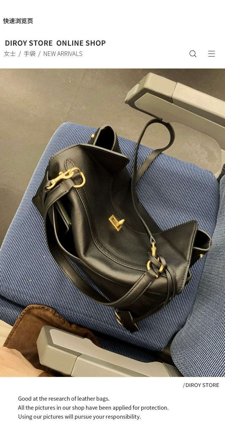 Genuine Leather High-End Commuter Tote Bag for Women 2026 New Style Relaxed Large-Capacity Kelly Bag Ladies Handbag — تصویر 1