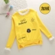 Mùa đông cô gái mới cộng với áo nhung đáy dày áo thun dài tay trẻ em quần áo rộng trẻ em áo cotton ấm