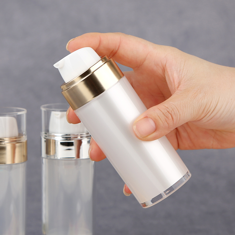 Lotion sub-bottling high-grade transparent essence acrylic press vacuum bottle sunscreen BB cream big mouth sub-bottling