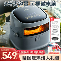 Small Bear Air Fryer Home Oven Integrated Multifunction Fully Automatic Big Electric Fryer Machine Visualisation 2021 New