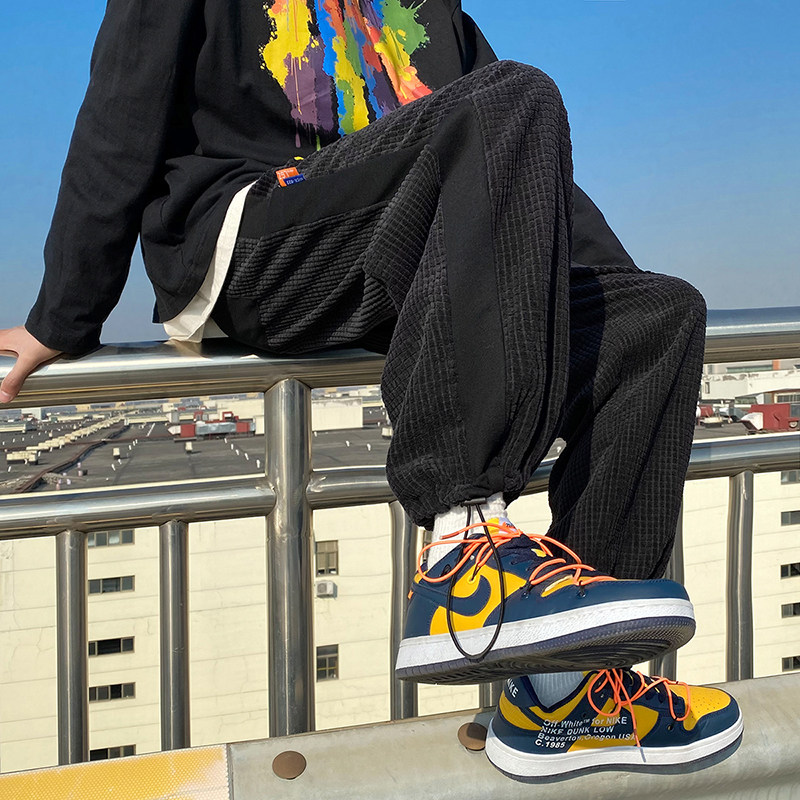 Plaid Mr. Original Store Huffag bunk foot casual pants PEACEMARKET Xue Zhiqian Flagship Store Tide