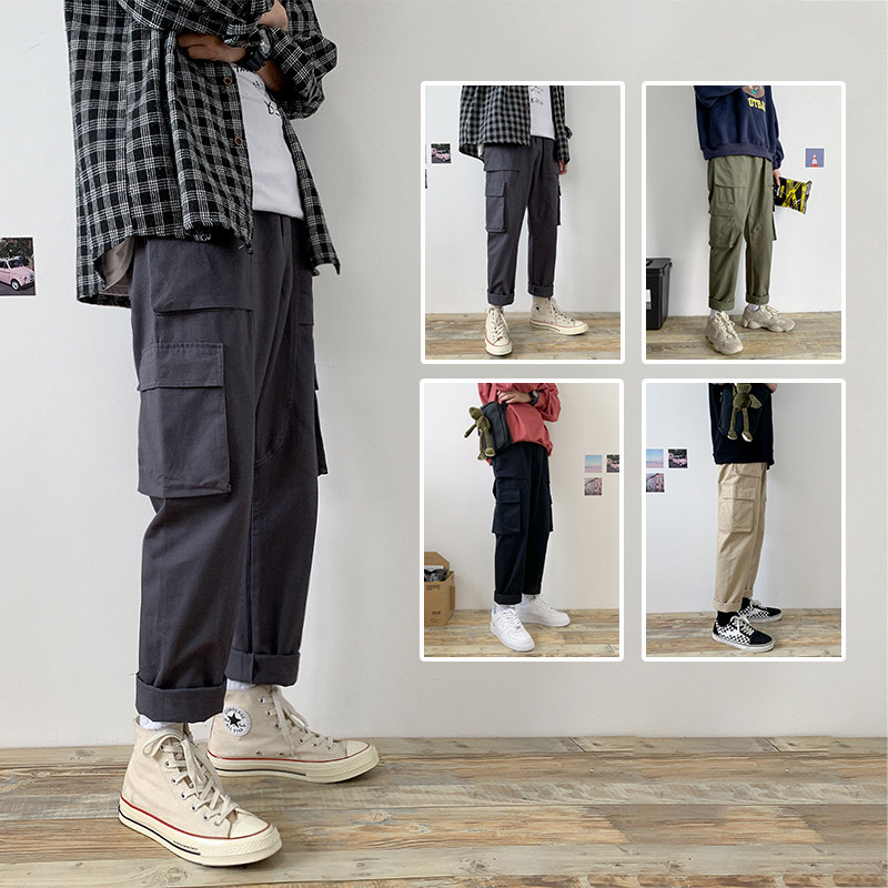 bwxd million small shop men's tooling casual pants two larger size rabbit Xiansen original studio gwit nine tail