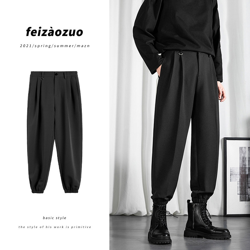 Nanyi nyhsugoo couple suit pants male straight loose casual pants pd adults have sometimes tide