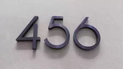 Customized villa house number dark gray titanium steel new product room hotel number plaque box house number Hotel
