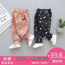 Womens baby pants wear baby big pp Harun pants Childrens leggings pure cotton spring and autumn female treasure foreign style thin section