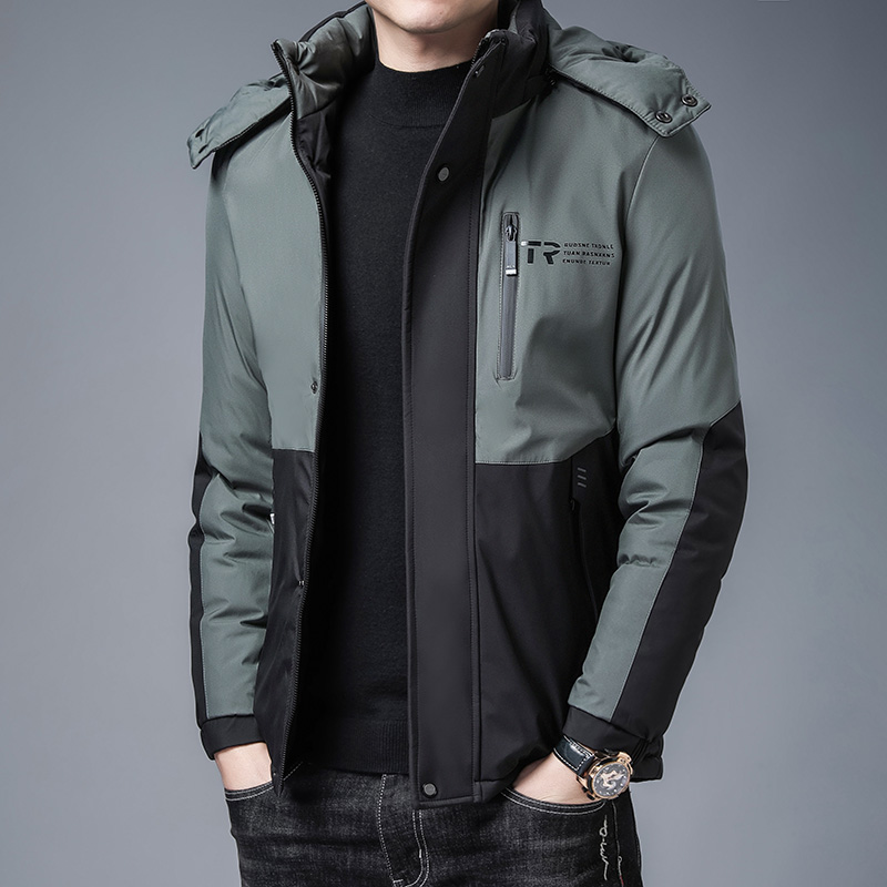 New cotton clothes man thickened cotton cotton papa winter cotton trend hood men winter coat