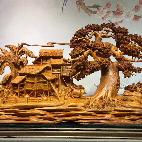 紫檀沉香阴沉金丝楠太行崖柏天然根雕木雕摆件山水雕刻工艺品客厅