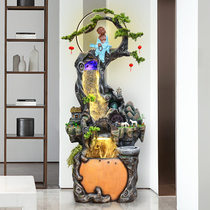 New Chinese Raw Wealth Flowing Water Fountain Pendulum floor Water cylinder clubhouse office Living room Fish Yard Decoration Building