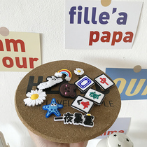 Dongle Shoes Flower Buckle Teenage Girl Hearts Cartoon Cute 100 hitch Cartoon Red Ins Wind Baotou Sandal Accessories Shoes Accessories