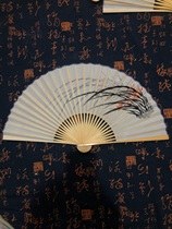 Fang Ji Fan Hand-painted Professional Performance Fan Opera Yue Opera 9 "10" Folding Fan Orchid Silk Fan