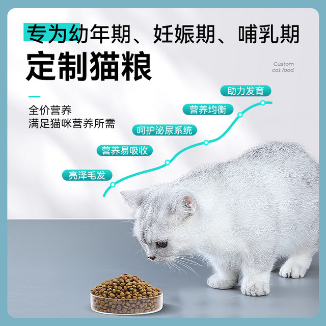 Lilang cat food 5 catties fattening milk cake nutrition 2.5kg blue cat British short ragdoll kitten full price cat food