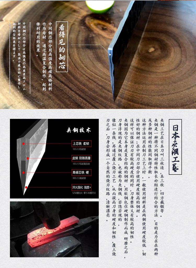 安享好物 安享A级水果刀-三本盛匠者 锻打水果刀  