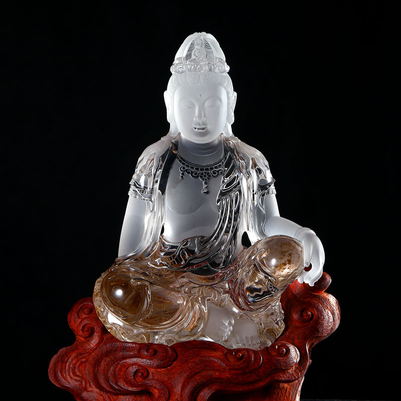Li Jian Crystal Collection Master of Điêu khắc nghệ nhân Live Crystal Cobble chạm khắc trang trí - Trang trí nội thất trang trí phòng ngủ nhỏ không giường