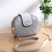 2021 new fashion small fragrant wind diamond grid chain bag small round bag shoulder crossbody women bag Joker mini bag