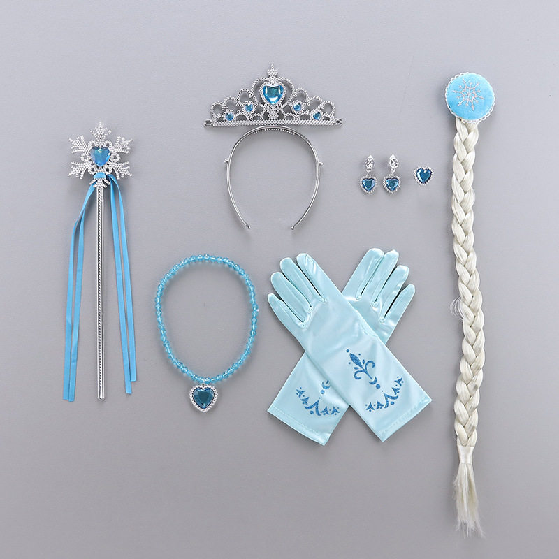 Head accessories Necklace Girl Crown Magic Wand Princess Esha Wig Sufia Blue Earrings Love Sacky Edge w