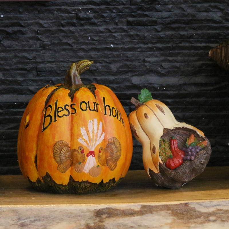 Emulated Fruit Pumpkin Pendulum for Halloween Gift Garden Balcony Patio Kindergarten Decorated Resin Props Model