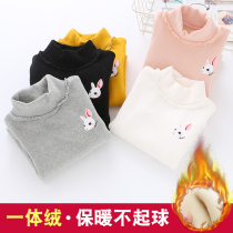 Girl Gush Semi-High Neckline Undershirt Winter Children Thickened Blouses 2 3 4 5 6 years 1 Childrens baby warm clothes
