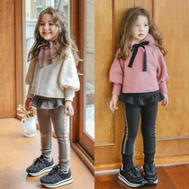 Han Edition Girl Casual Pants Spring Autumn Suit New Baby Skirt Pants Westwater Medium & Small Children Foreign Air Girl Clothes
