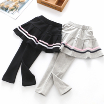 Girl Spring Autumn New Dress Pants 2022 New College Wind Kids Casual Pants Children Baby Outside Wearing Long Pants