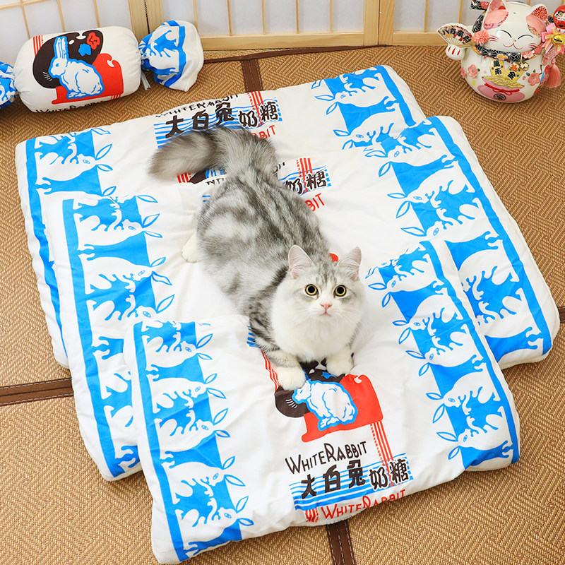 Retro Milk Sugar Pet Sleeping Mat Pet Blanket Winter Warm Cat Season Universal Cat Mat Dog Mat