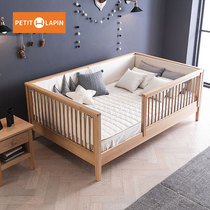 South Korea solid wood childrens bed single bed with guardrail 1 2 meters 1 5 meters girl boy baby baby splicing bed bed