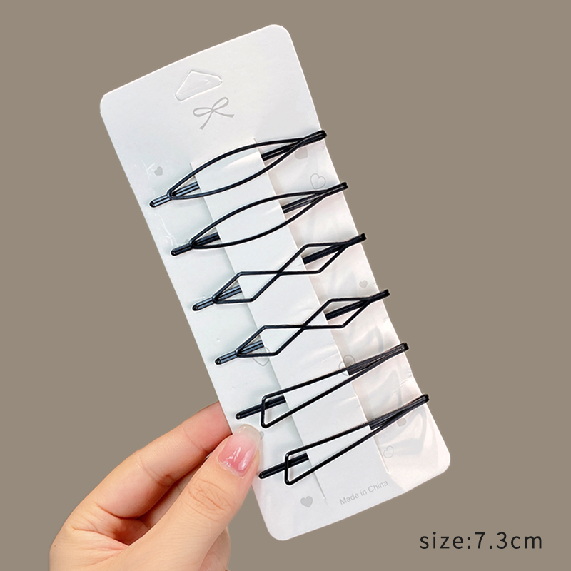 images 3:The black hairpin side Liu Haifa is about a word clip card broken hair clip headdress head pinch head spoon hair