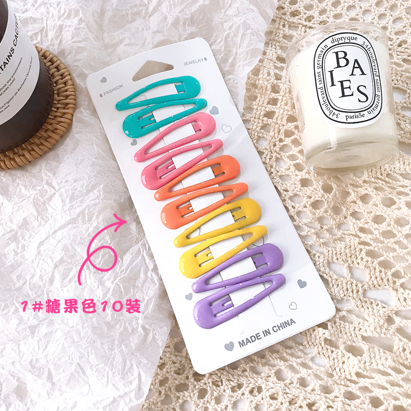 images 11:The Korean version of the color clamps with yao yaw pinnails about a hundred-tat Liu Hai pin girls' card candy side pinnacle