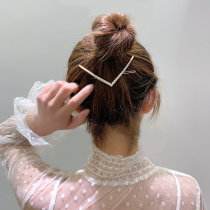 South Korea ins Net red V-shaped hairclip back top clip pearl hair card female temperament simple wind broken hair hair hair head