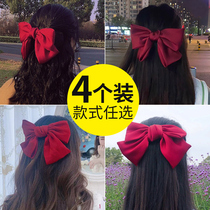 Big bow hairclip Net red 2020 new hair card female red head rope back top clip headdress