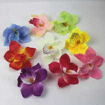 Silk screen touch simulation butterfly gentleman orchid flower arrangement flower handmade branch decoration flower head single simulation flower