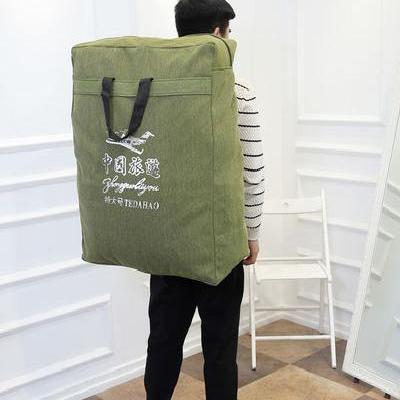 Travel bag hot sale Extra large woven moving duffel bag Oversized k canvas packing bag Storage bag shoulder strap portable