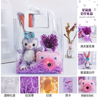 Комплект, подарочная коробка, прозрачная льняная сумка, упаковка