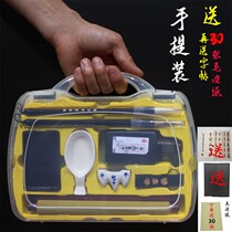 Students in the Handbook Kit Kindle Book Calligraphy School for beginners with a writing cloth set