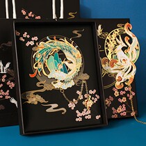 Chinese style bookmarks antique exquisite metal hollow fairy cute girl heart Net red gift box Mid-Autumn Festival National Day gift