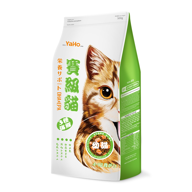 亚禾猫粮幼猫粮1-4月奶糕离乳期1-12月小猫咪增肥发腮赠后2斤天然