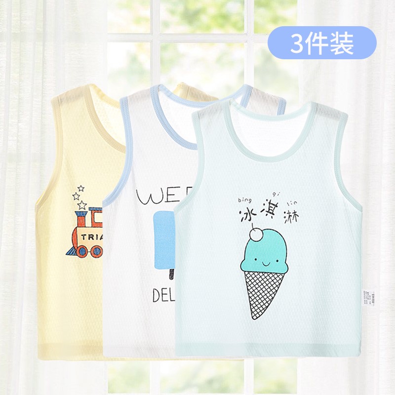 3 mẩu bé vest cotton mùa hè mỏng bé trai sơ sinh 1 chục đáy mặc nữ mùa xuân và mùa thu năm bụng bảo vệ cũ.