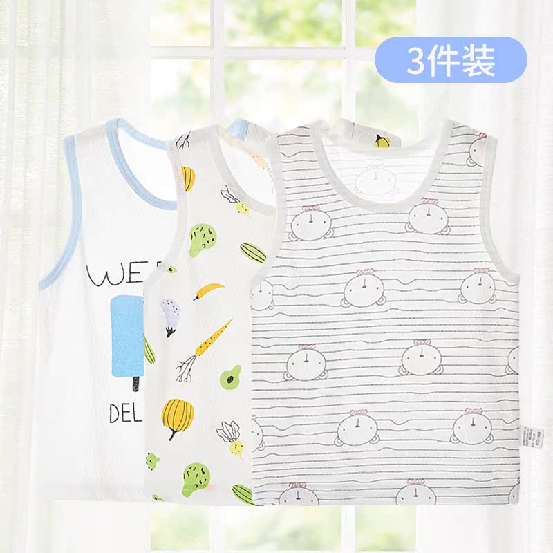 3 mẩu bé vest cotton mùa hè mỏng bé trai sơ sinh 1 chục đáy mặc nữ mùa xuân và mùa thu năm bụng bảo vệ cũ.