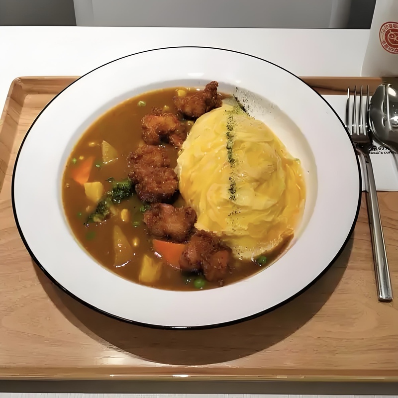 Japanese Curry Rice Bowl, Salad, Pasta, Soup Plate, Black Line Ceramic, Easy to Clean, Dishwasher, Oven, Microwave Safe