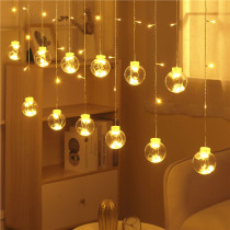 Christmas LED lights Wishing ball Curtains Hanging lights Flashing lights String lights Starry holiday room decoration Birthday decoration