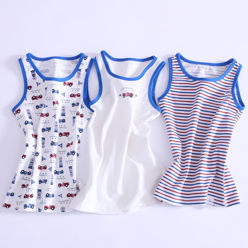 Childrens vest cậu bé bông bên trong mặc mùa xuân và mùa hè bụng đáy mỏng đáy xuống cậu bé áo khoác bé vest.