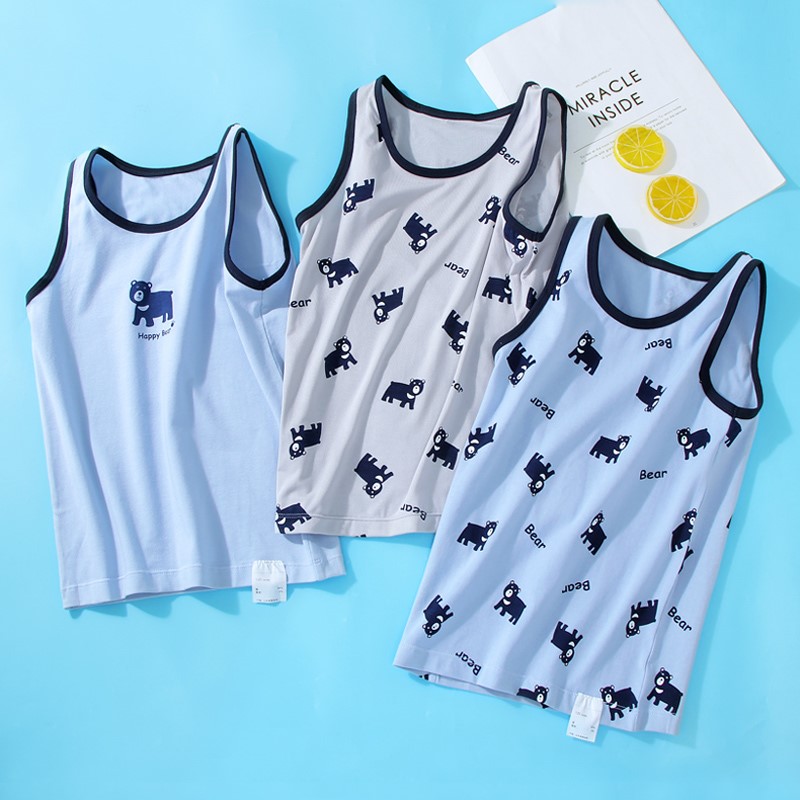 Childrens vest cậu bé bông bên trong mặc mùa xuân và mùa hè bụng đáy mỏng đáy xuống cậu bé áo khoác bé vest.