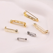Metal Safety Pin Copper Swivel Lock Head Chest Pin Badge Diy Chest Flower With Hole Bottom Tote Hand Ornament Accessories D