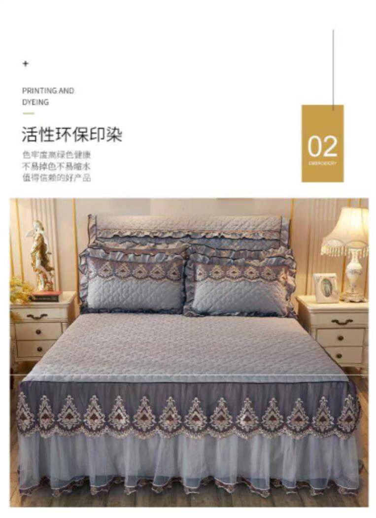 Chăn bông châu Âu đệm ren ren váy giường đơn mảnh 1,5m trải giường trải giường trượt tấm 1,8 m 2 - Váy Petti ga giường có viền