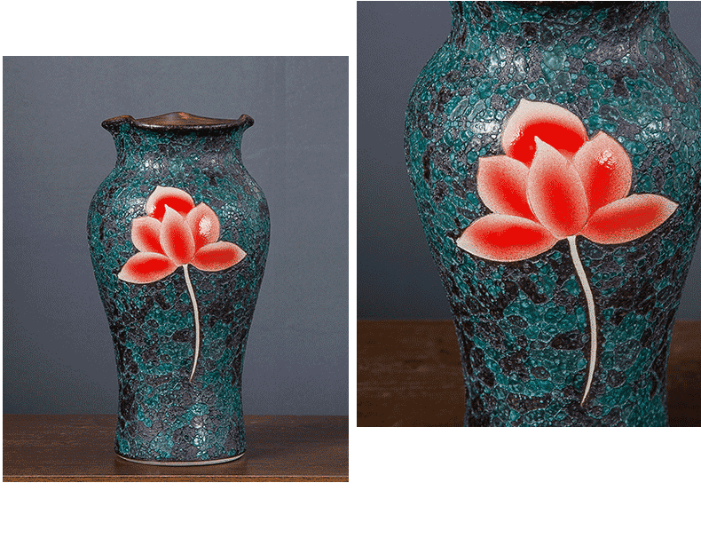 Gagarin jingdezhen ceramic vase flower adornment contracted American household wine cabinet mesa furnishing articles creative living room