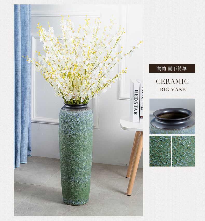 Jingdezhen ground vase large - sized ceramic sitting room place I and contracted household adornment flower arranging European big restoring ancient ways