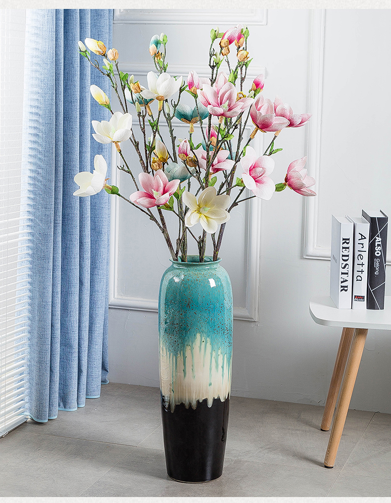 Jingdezhen ground vase large - sized ceramic Chinese style household I and contracted sitting room suit furnishing articles porch flower arranging
