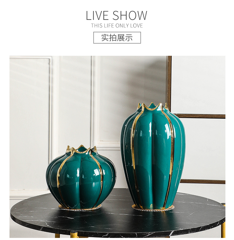 Gagarin jingdezhen ceramic vase desktop decoration floral suit I and contracted sitting room porch ark, furnishing articles